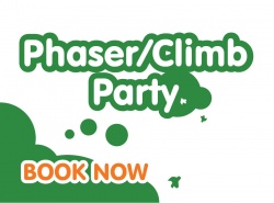 Phaser and Climbing, Combo Birthday Party  - After Hours- Saturday 4TH MAY Includes Cold Food, and Adjacent Dining Area