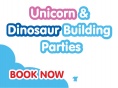 Unicorn and Dinosaur Building Birthday Party  - After Hours- Friday 7TH JUNE Includes Cold Food, Bear Cabin and Adjacent Dining Area