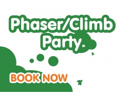 Phaser and Climbing, Combo Birthday Party  - After Hours- Saturday 18th FEBRUARY Includes Cold Food, and Adjacent Dining Area