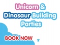Unicorn and Dinosaur Building Birthday Party  - After Hours- Friday 9th FEBRUARY Includes Cold Food, Bear Cabin and Adjacent Dining Area